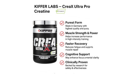 CREAPURE MONOHYDRATE CREATINE CREA X ULTRA PRO 400G - 80 SERVINGS