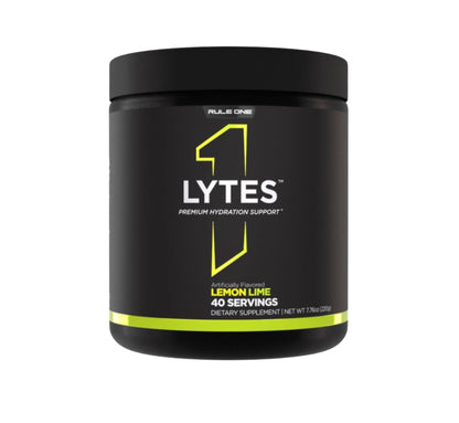 Rule One Lytes Hydration Electrolyte Powder – Lemon Lime | Advanced Hydration, Performance & Recovery Support (40 Servings)
