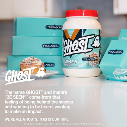GHOST Whey Protein Powder, Lucky Charms Cereal Milk - 2LB, 25G of Protein - Whey Protein Isolate & Concentrate Blend - Post Workout Fitness & Nutrition Shakes, Smoothies & Baking - Soy & Gluten-Free