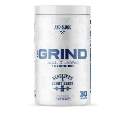 Axe & Sledge The Grind Essential Amino Acids |EAA & BCAA Powder |Muscle Recovery & Electrolytes for Hydration | Stimulant-Free, Vegan | 30 Servings