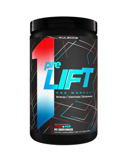 Rule One R1 Pre Lift Pre-Workout Powder – High Energy, Intensity & Focus Formula | 30 Servings | Star Pop, Fruit Punch & Snow Cone Flavor