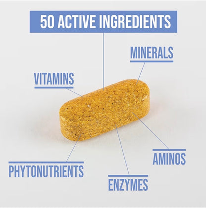 Rule 1 Men's Daily Multi - Vitamins, Essential Minerals, Superfoods, Digestive Enzymes, Amino Acids, & Antioxidants for Active Lifestyles and Wellness Support (90 Tablets, 30 Day Supply)