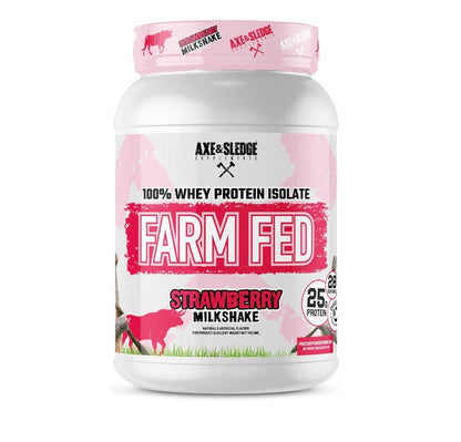Axe & Sledge Farm Fed 100% Whey Protein Isolate | 25g Protein | Low Carb, Low Sugar, Soy Free, Gluten Free | Protein Powder for Men and Women | Keto | Made in The USA | 28 Servings