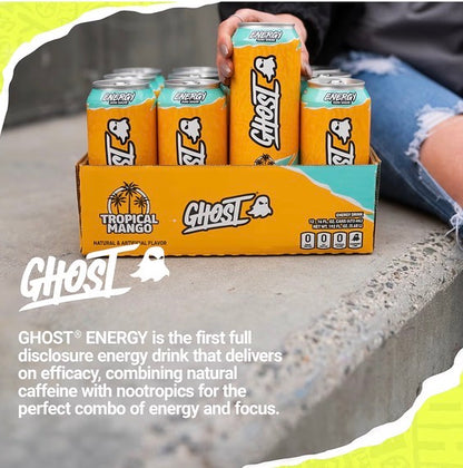 GHOST Energy Drink - 12-Pack, 16oz - Energy & Focus