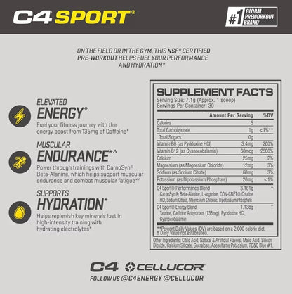 C-4 Sport Pre-Workout - 30 Servings