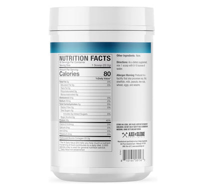 Axe & Sledge Pure Hydrolyzed Collagen Powder, Gluten Free, Keto and Paleo Friendly, Grass Fed, Unflavored, Non GMO