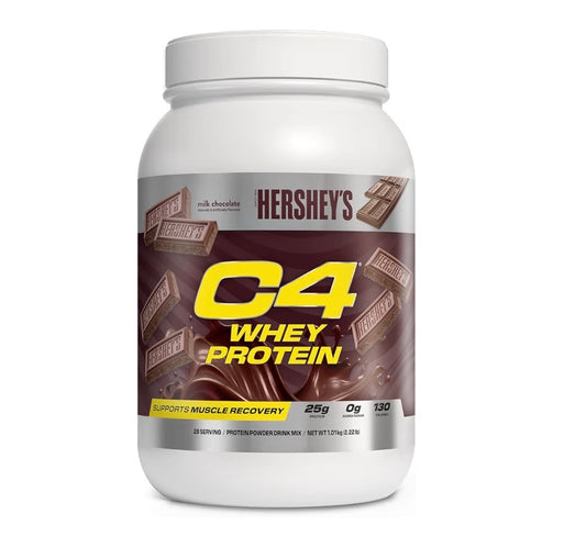 Cellucor C4 Whey Protein Powder, Reese's Peanut Butter & Chocolate - 25g Protein, 0g Added Sugar, 140 Calories Per Serving, Supports Muscle Recovery, 28 Servings, Premium Whey for Post-Workout