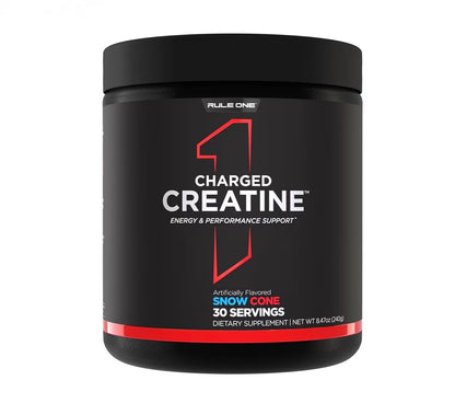 Rule 1 Charged Creatine - Multi-Function Supplement with Creatine, Electrolyte, Performance, & Hydration Support (30 Servings)