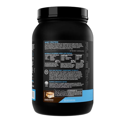 Rule 1 Proteins Whey Protein – 24g Fast-Acting Protein from All-Whey Sources with Naturally Occurring EAAs & BCAAs