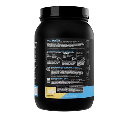 Rule 1 Proteins Whey Protein – 24g Fast-Acting Protein from All-Whey Sources with Naturally Occurring EAAs & BCAAs