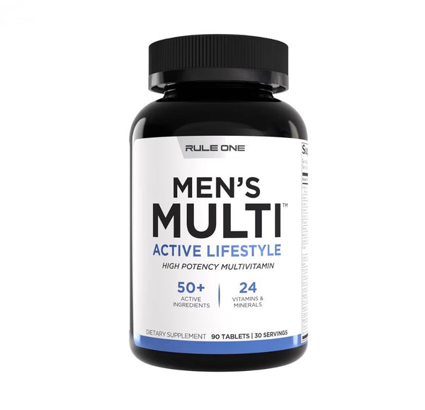 Rule 1 Men's Daily Multi - Vitamins, Essential Minerals, Superfoods, Digestive Enzymes, Amino Acids, & Antioxidants for Active Lifestyles and Wellness Support (90 Tablets, 30 Day Supply)