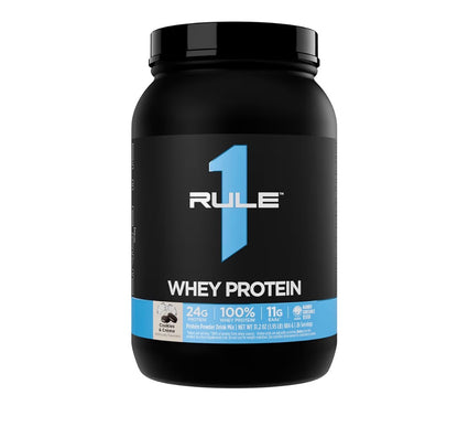 Rule 1 Proteins Whey Protein – 24g Fast-Acting Protein from All-Whey Sources with Naturally Occurring EAAs & BCAAs