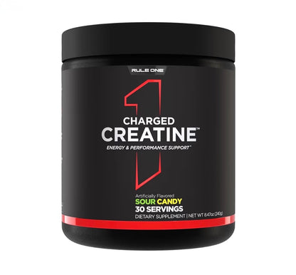Rule 1 Charged Creatine - Multi-Function Supplement with Creatine, Electrolyte, Performance, & Hydration Support (30 Servings)