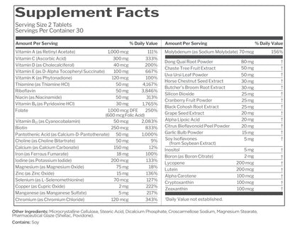 Rule 1 Women's Multi - Women's Daily Vitamins, Essential Minerals, Superfoods, and Botanical Extracts for Active Lifestyles and Wellness Support (60 Tablets, 30 Day Supply)