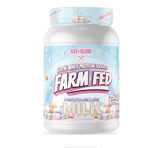 Axe & Sledge Farm Fed 100% Whey Protein Isolate | 25g Protein | Low Carb, Low Sugar, Soy Free, Gluten Free | Protein Powder for Men and Women | Keto | Made in The USA | 28 Servings