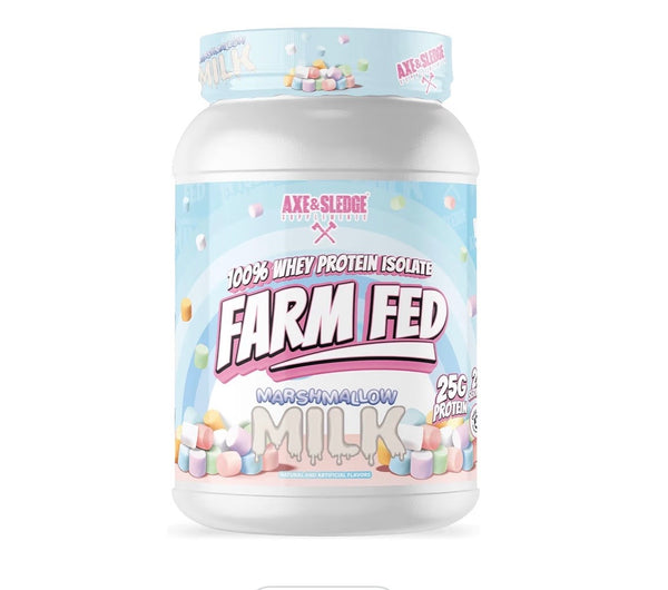 Axe & Sledge Farm Fed 100% Whey Protein Isolate | 25g Protein | Low Carb, Low Sugar, Soy Free, Gluten Free | Protein Powder for Men and Women | Keto | Made in The USA | 28 Servings