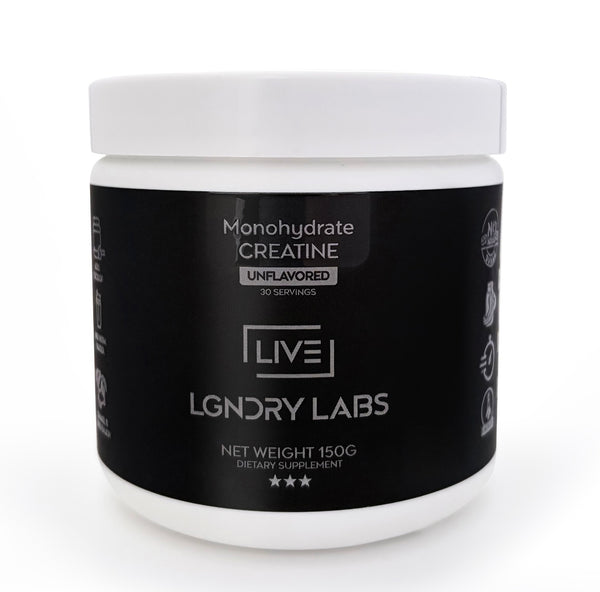 LIVE LGNDRY LABS Creatine Monohydrate Powder, 150 g (30 Serving)