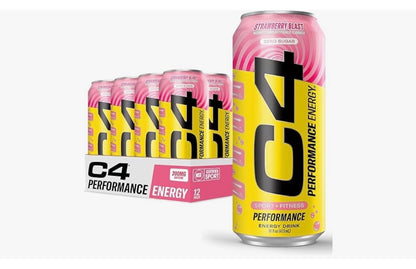 C4 Energy Carbonated Zero Sugar Energy Drink, Pre Workout Drink + Beta Alanine, 16 Fl Oz Can (Pack of 12