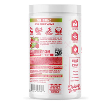 Axe & Sledge The Grind Essential Amino Acids |EAA & BCAA Powder |Muscle Recovery & Electrolytes for Hydration | Stimulant-Free, Vegan | 30 Servings