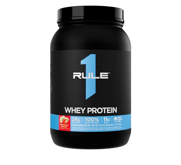 Rule 1 Proteins Whey Protein – 24g Fast-Acting Protein from All-Whey Sources with Naturally Occurring EAAs & BCAAs