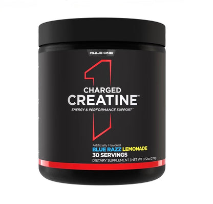 Rule 1 Charged Creatine - Multi-Function Supplement with Creatine, Electrolyte, Performance, & Hydration Support (30 Servings)