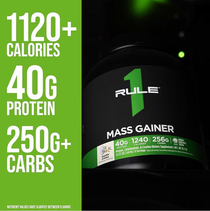 Rule 1 Mass Gainer – Elite High-Calorie Muscle Builder | 40g Protein | Clean Bulk Performance Formula
