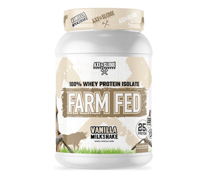Axe & Sledge Farm Fed 100% Whey Protein Isolate | 25g Protein | Low Carb, Low Sugar, Gluten Free | Protein Powder for Men and Women | Keto | Made in The USA | 28 Servings