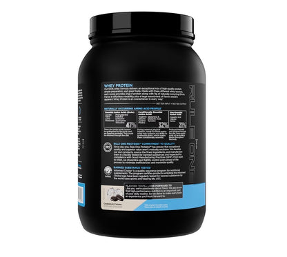 Rule 1 Proteins Whey Protein – 24g Fast-Acting Protein from All-Whey Sources with Naturally Occurring EAAs & BCAAs