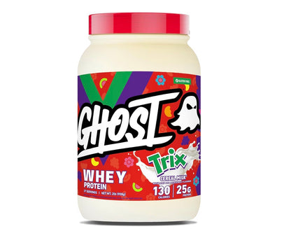 GHOST Whey Protein Powder, Lucky Charms Cereal Milk - 2LB, 25G of Protein - Whey Protein Isolate & Concentrate Blend - Post Workout Fitness & Nutrition Shakes, Smoothies & Baking - Soy & Gluten-Free
