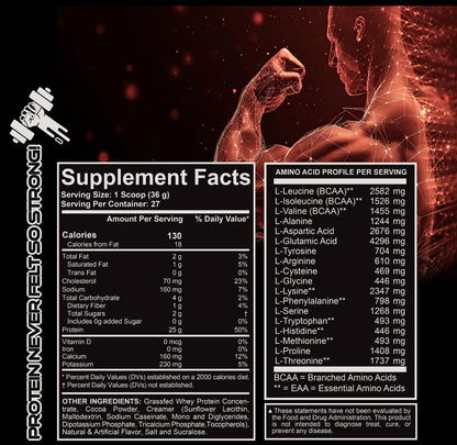 Grass-Fed  Whey Protein Powder | Organic Non GMO, No Soy, and Gluten Free - 27 Servings | NSF Certified for Sport