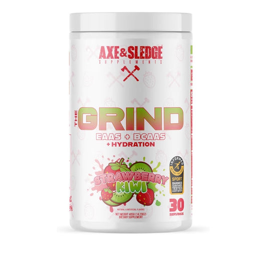 Axe & Sledge The Grind Essential Amino Acids |EAA & BCAA Powder |Muscle Recovery & Electrolytes for Hydration | Stimulant-Free, Vegan | 30 Servings