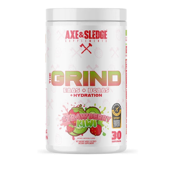 Axe & Sledge The Grind Essential Amino Acids |EAA & BCAA Powder |Muscle Recovery & Electrolytes for Hydration | Stimulant-Free, Vegan | 30 Servings