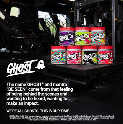 GHOST Legend Pre-Workout Powder, Sour Patch Kids Redberry - 30 Servings – Pre-Workout for Men & Women with Choline, L-Citrulline, & Beta Alanine for Energy & Focus