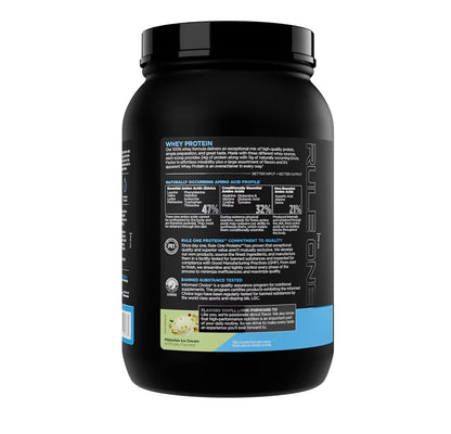 Rule 1 Proteins Whey Protein – 24g Fast-Acting Protein from All-Whey Sources with Naturally Occurring EAAs & BCAAs