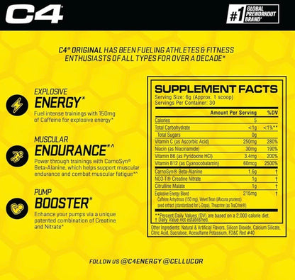 C-4 ORIGINAL PRE-WORK OUT - 30 SERVINGS